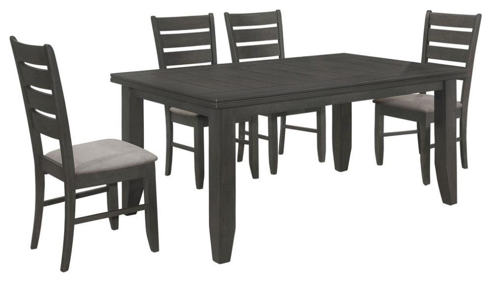 Dalila 5-piece Rectangular Dining Set Grey and Dark Grey