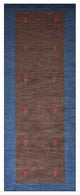 HAND KNOTTED LOOM WOOL ECO - FRIENDLY AREA RUGS - Brown Blue,Contemporary