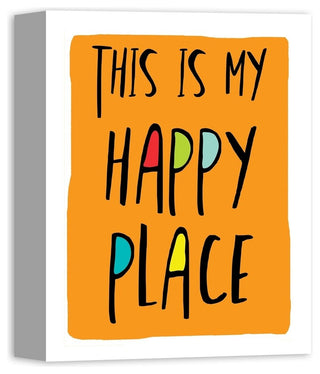 This is My Happy Place Orange 11x14 Canvas Wall Art