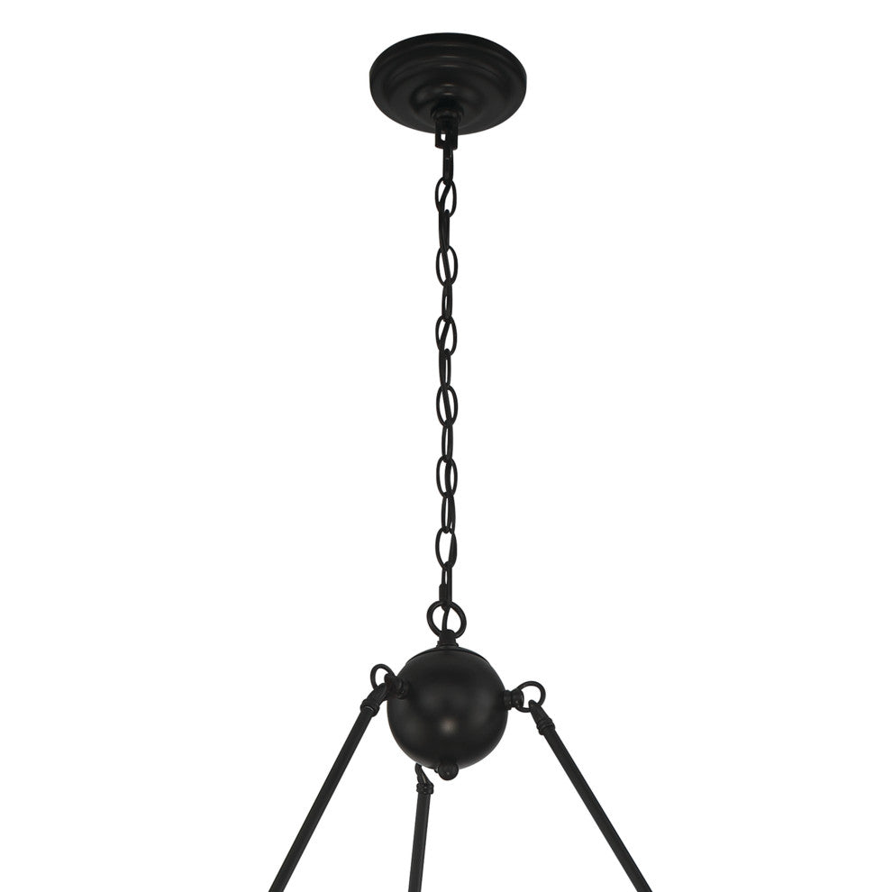 12 Light Candle Style Geometric Wagon Wheel Chandelier