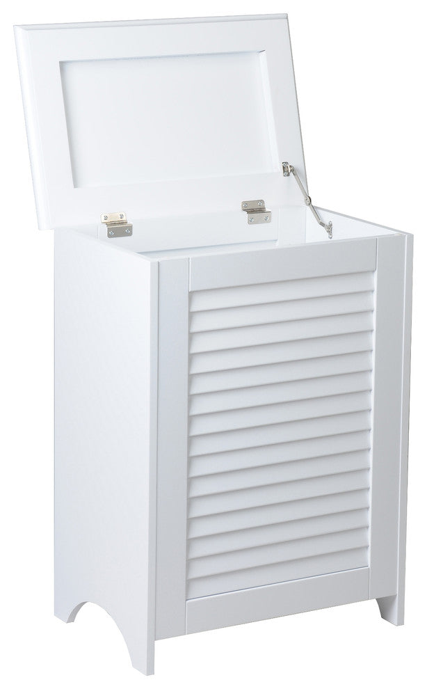 Contemporary Country Louvered Hamper