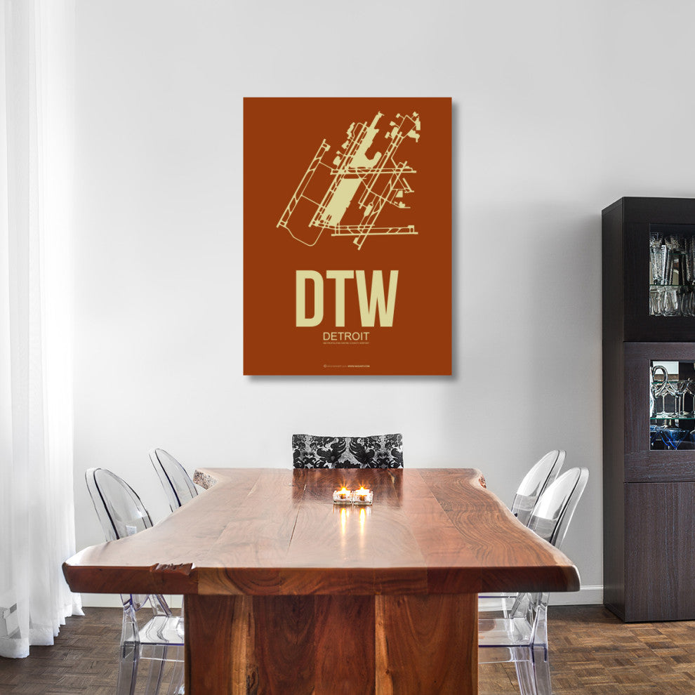 "DTW Detroit Poster 2" Fine Art Print