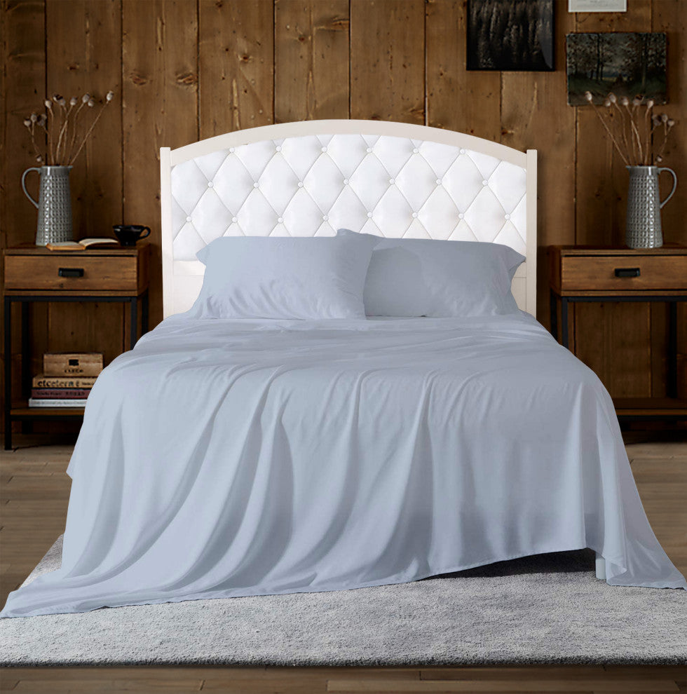 Organic Cotton Flat Sheet, Light Blue, Twin, 74"x105"