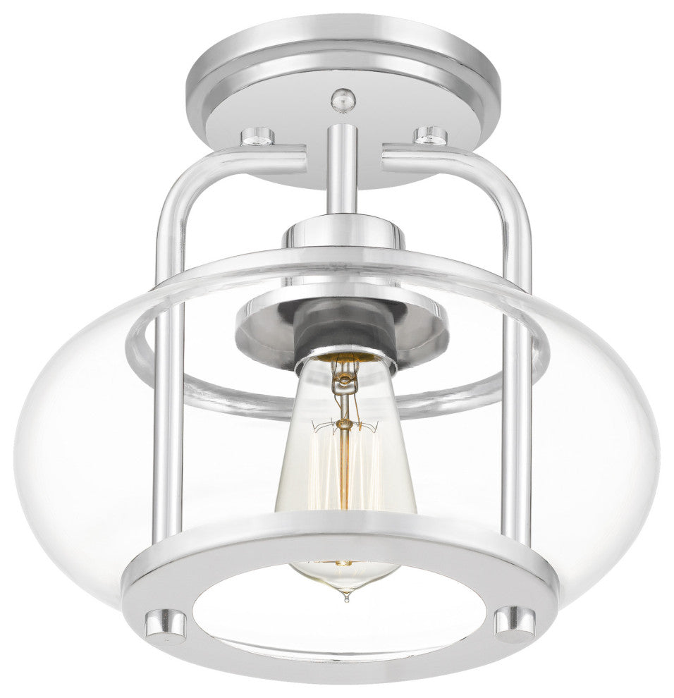 Quoizel TRG1710 Trilogy 1 Light 10"W Semi-Flush Ceiling Fixture - Brushed