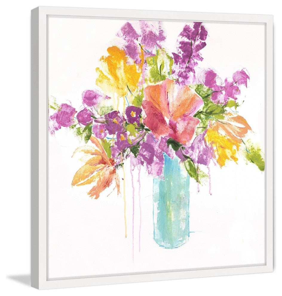 Marmont Hill, "Tropical Blooms" by Julie Joy Framed Painting Print, 24x24