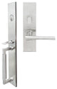 Champagne Lever, Mortise Entry Handleset, LHR, Satin Stainless Steel