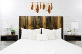 Handcrafted Headboard, Hanger Style, Dark Brown, Queen