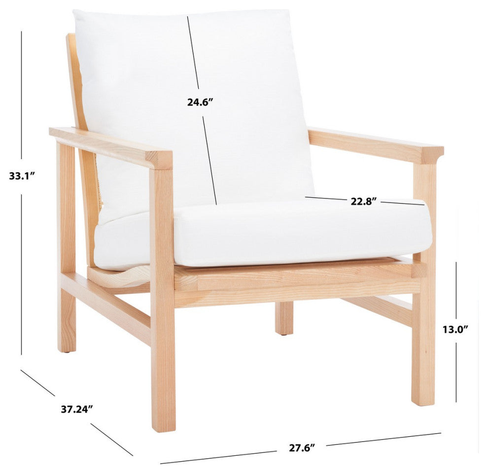 Safavieh Couture Maddison Cane Back Accent Chair, Natural