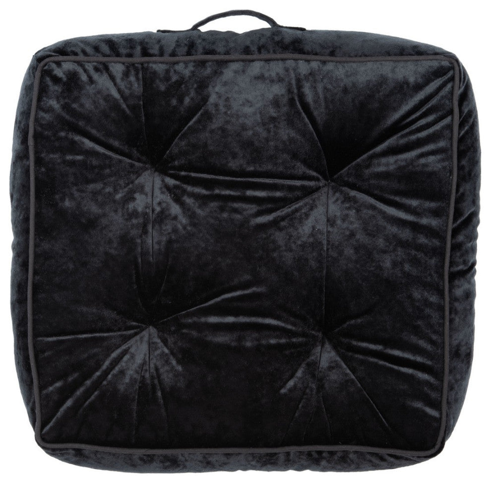 Safavieh Primrose Floor Pillow Black 18" X 18"