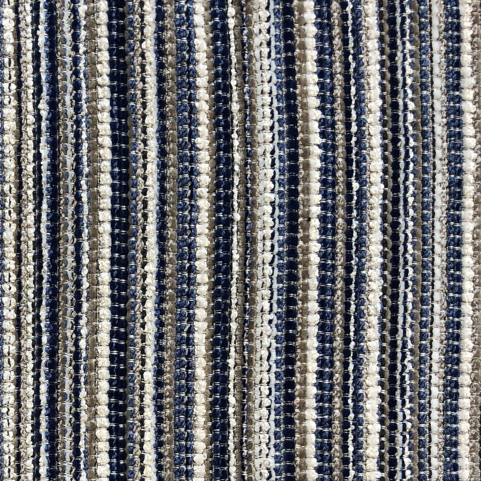 New Hampton Ivory and Blue Luxury Throw Pillow, 20"x30" Queen