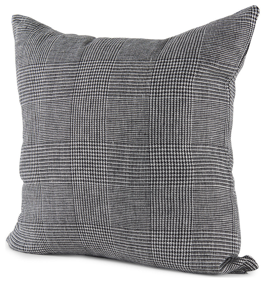 Mercana "Ramone" 20x20 Black & White Fabric Decorative Pillow Cover