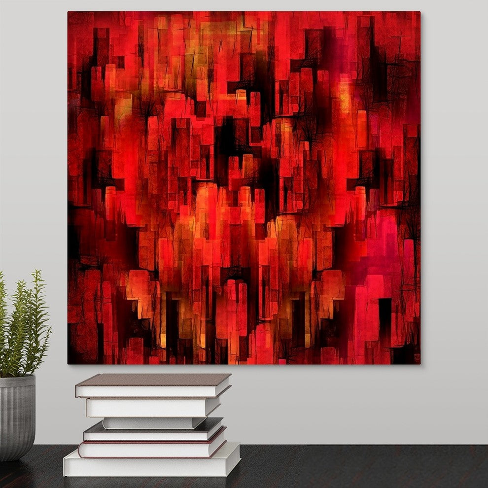 "Dark City" Wrapped Canvas Art Print, 16"x16"x1.5"