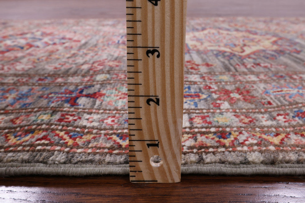 2' 7" X 10' 0" Runner Super Kazak Handmade Rug Q9817