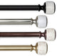 Adalynn 1" Diameter Curtain Rod, Satin Nickel, 120-170"