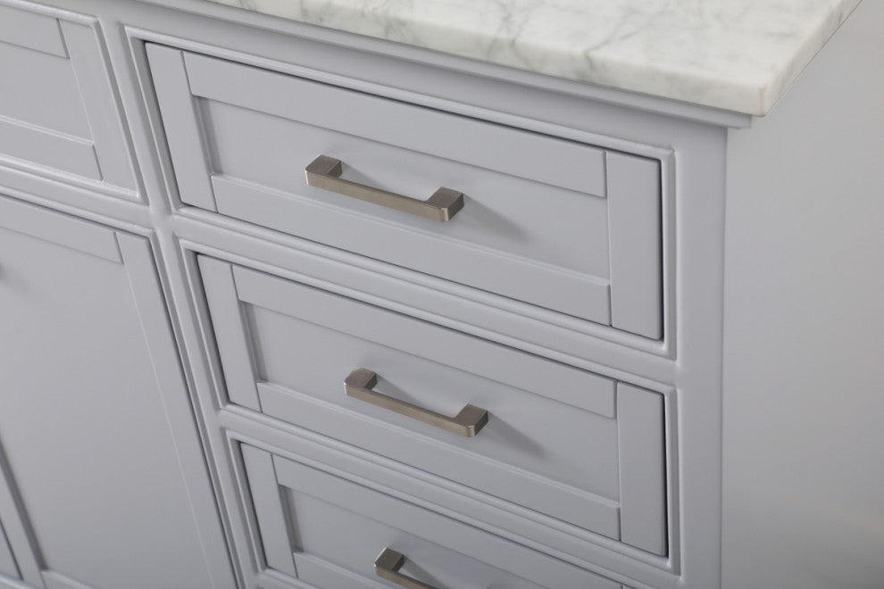 Amber Single Bathroom Vanity, Blue, Grey, 60"