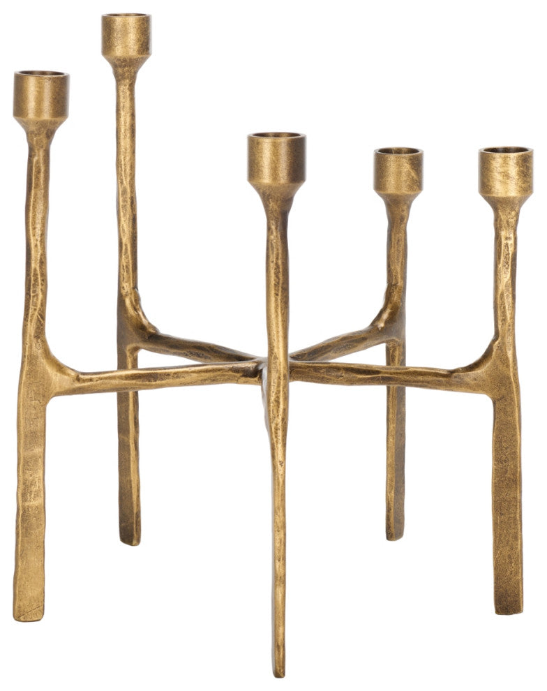 Safavieh Quyn Candle Centerpiece, Brass