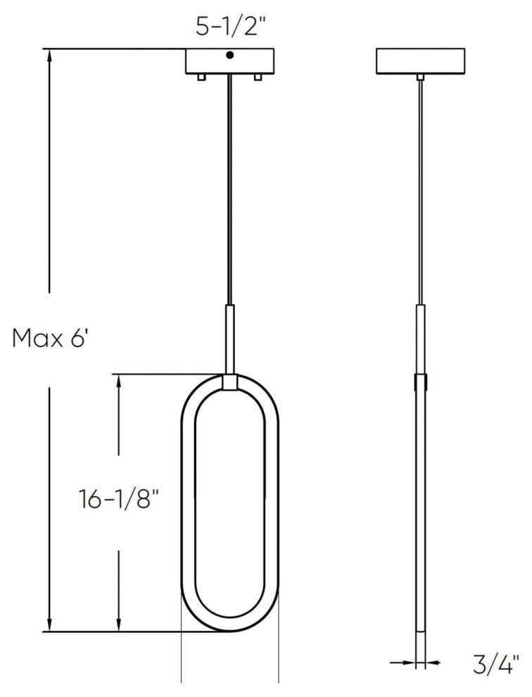 Atom 16" Vertical Pendant