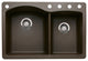 Blanco 440213-5 Diamond 33"x22" Granite Double Bowl Kitchen Sink, Cafe Brown