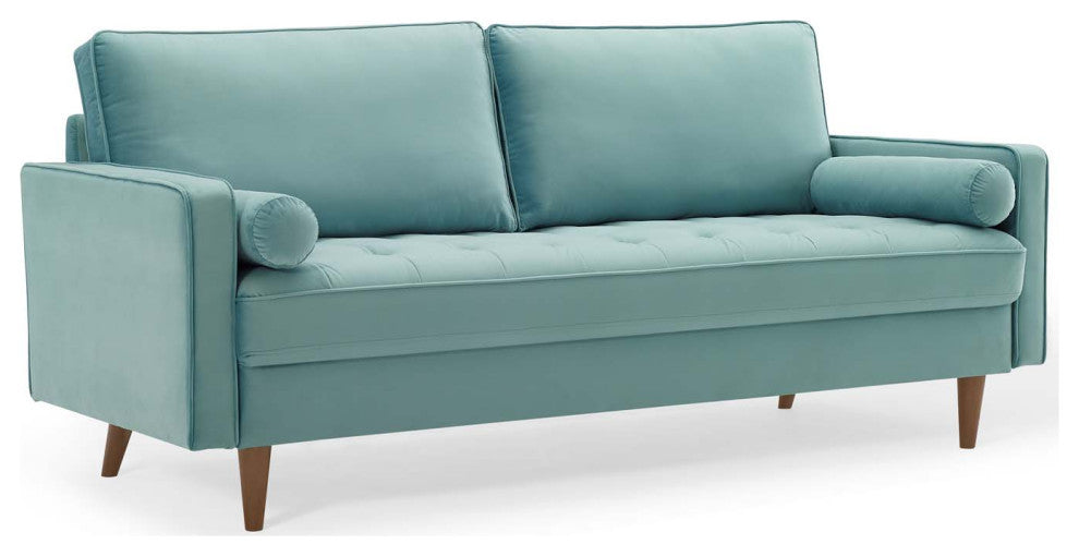 Valour Performance Velvet Sofa - Mint