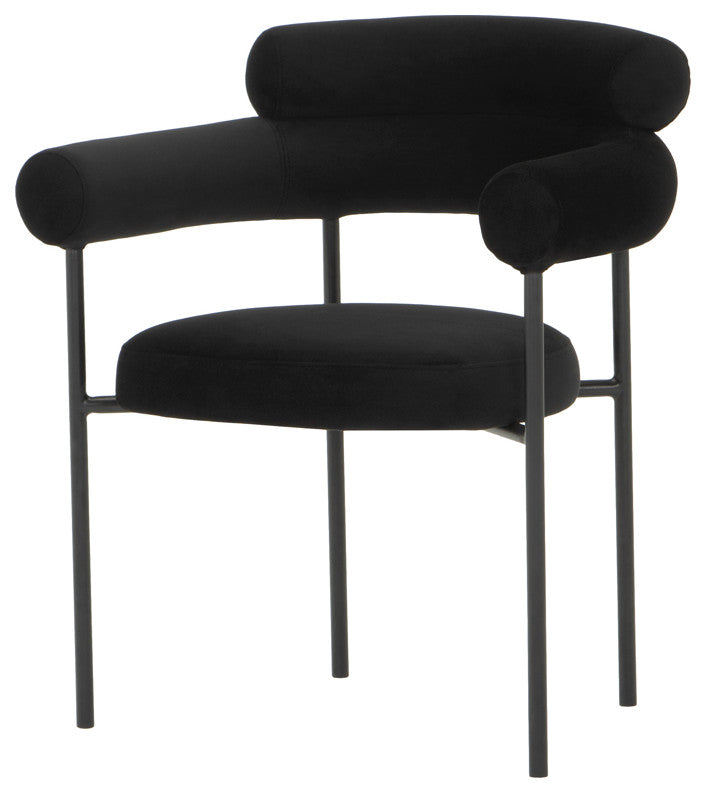 Portia Black Fabric Dining Chair