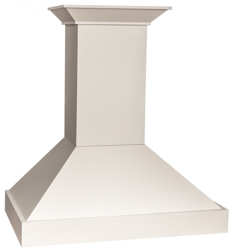 ZLINE 36 in. Wooden Wall Mount Range Hood, White Includes Motor, KBTT-36