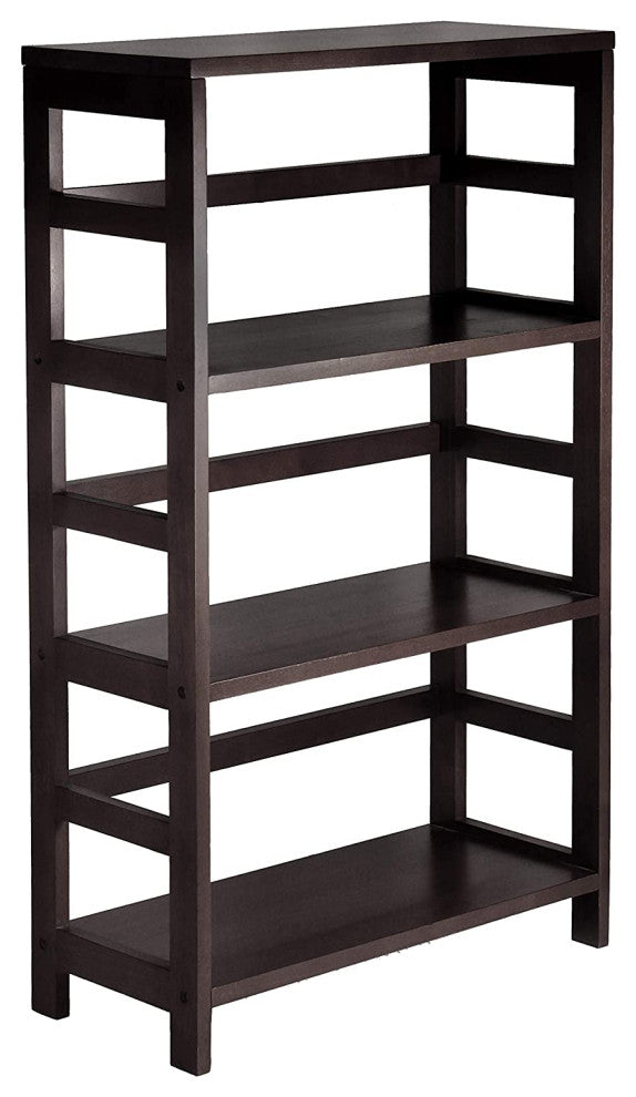 Winsome Torino 4-PC Set Shelf w Fabric Baskets Storage and Organization, Espress
