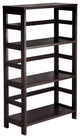 Winsome Torino 4-PC Set Shelf w Fabric Baskets Storage and Organization, Espress