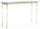Senza Console Table, Modern Brass Finish