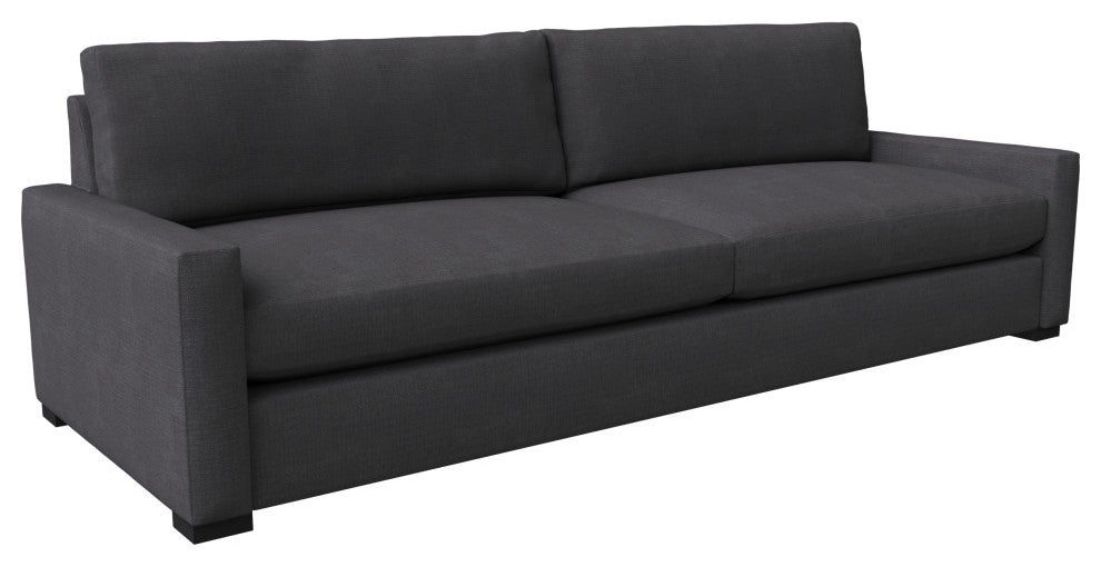 Nativa Interiors Revolution Sofa 105", Charcoal, Depth: Deep Plush