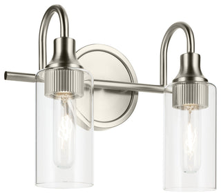 12.5" 2-Light Vanity Light With Clear Glass