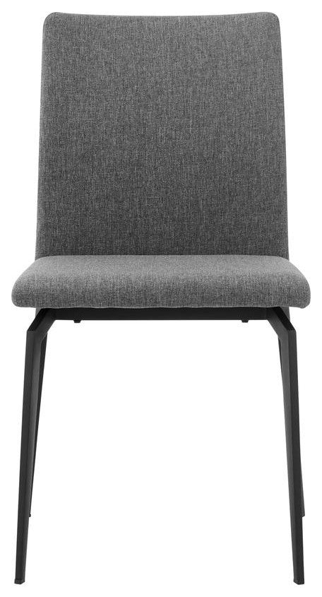 Lyon Gray Fabric and Metal Dining Room Chairs - Set of 2