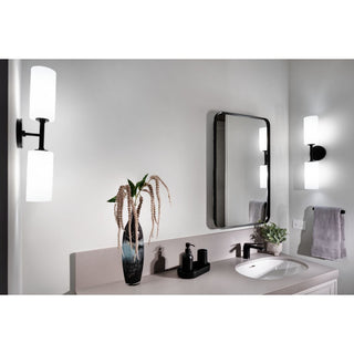Cofield Collection Two-Light Matte Black Transitional Wall Sconce Vanity Light