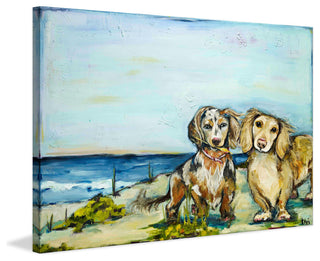 "Beautiful Dachshunds" Painting Print on Canvas by Tori Campisi