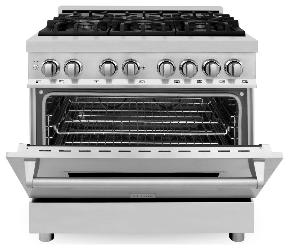 ZLINE Freestanding Range, Stainless Steel, Dual Fuel, RA36