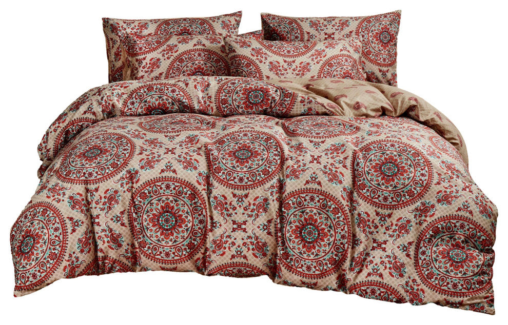 Tache Bohemian Chic Mandala Paisley Duvet Cover, King