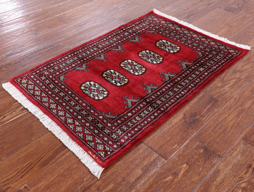 2' 0" X 3' 0" Signed Silky Bokhara Handmade Wool Rug - Q13848