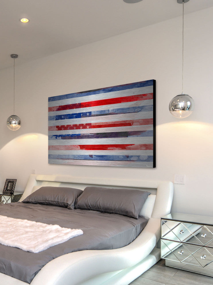 "Striped Glory" Print on Brushed Aluminum, 60"x40"