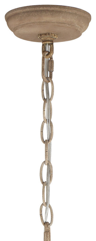 Brixton Six Light Chandelier in Burnished Silver