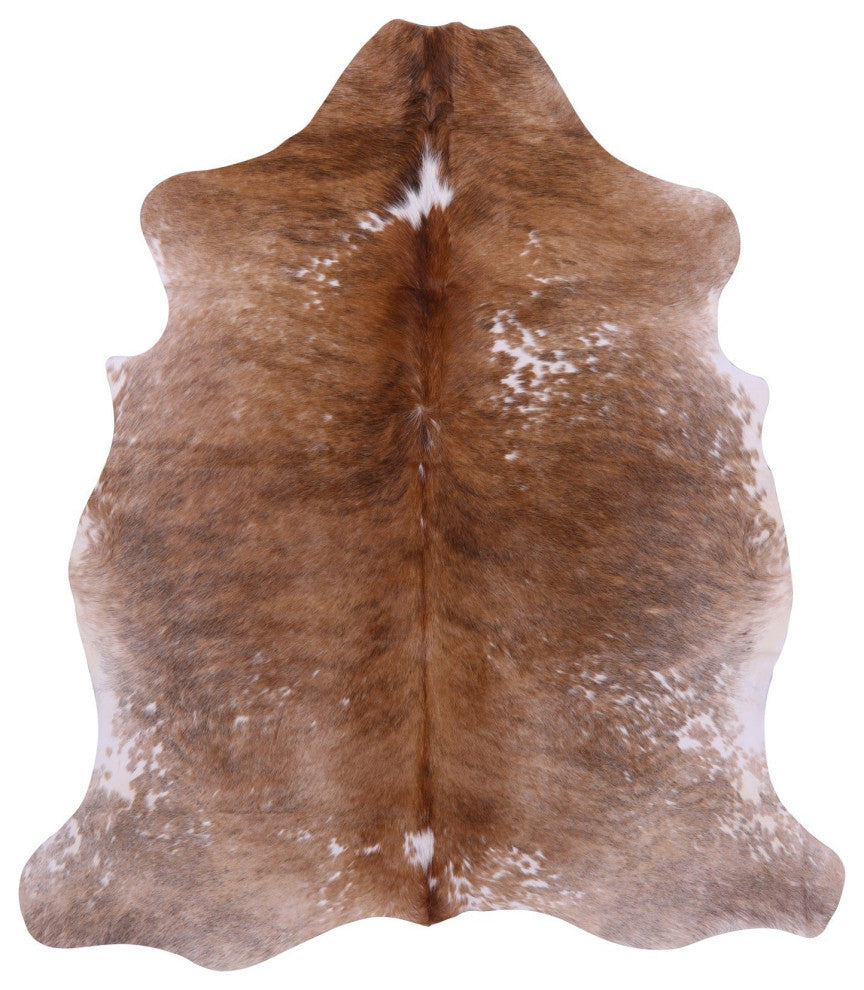 6' 6" X 5' 9" Organic Natural Hair-On Cowhide Area Rug C1920