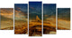 "Dramatic Sky Above Paris Eiffel Tower in Paris" Cityscape Art, 60"x32", 5Panel