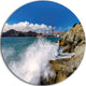 Golden Gate Bridge In San Francisco, Seashore Round Metal Wall Art, 36"