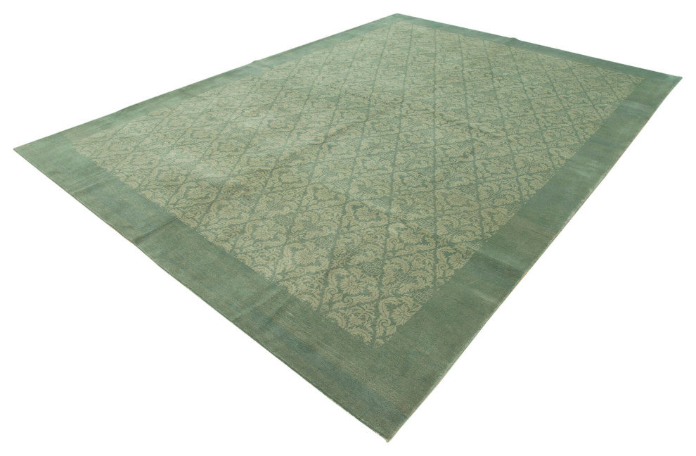 Rug N Carpet - Hand-Knotted Oriental 8' 6" x 11' 10" Wool Oushak Area Rug