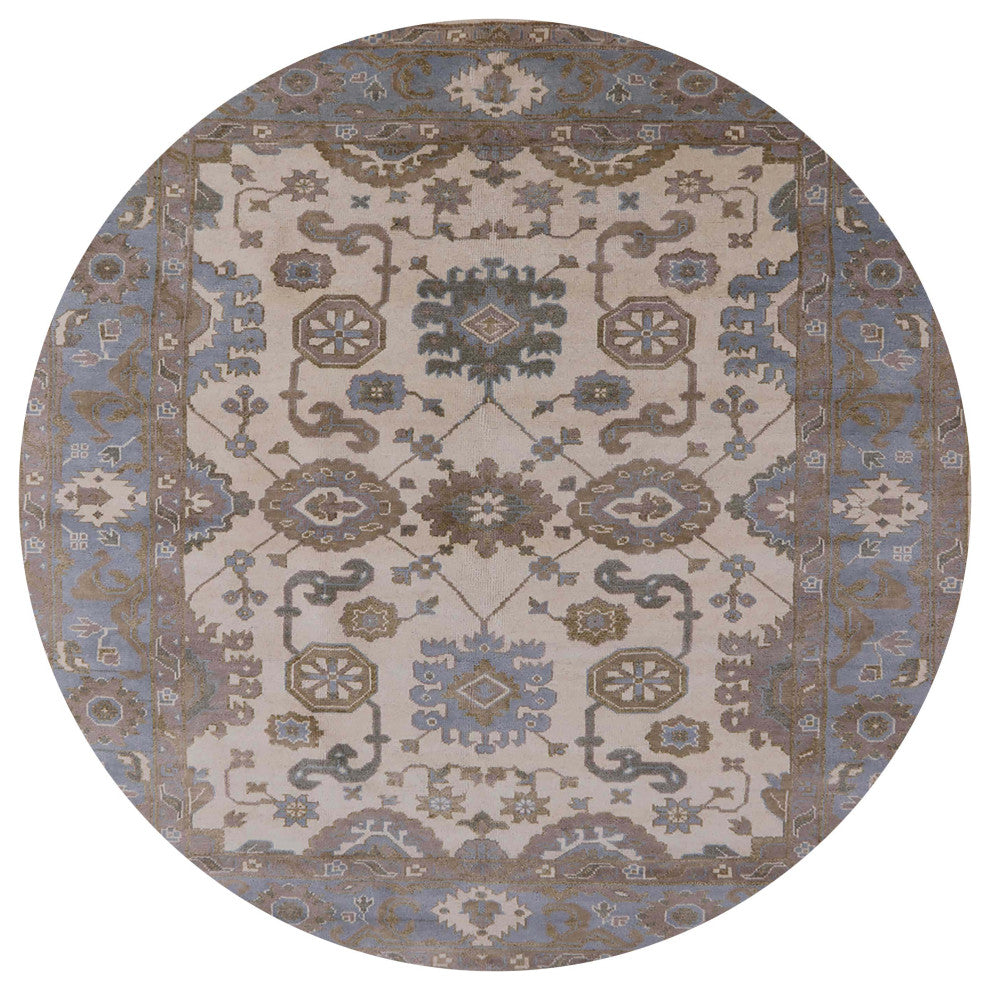 Ahgly Company Indoor Round Mid-Century Modern Area Rugs, 6' Round