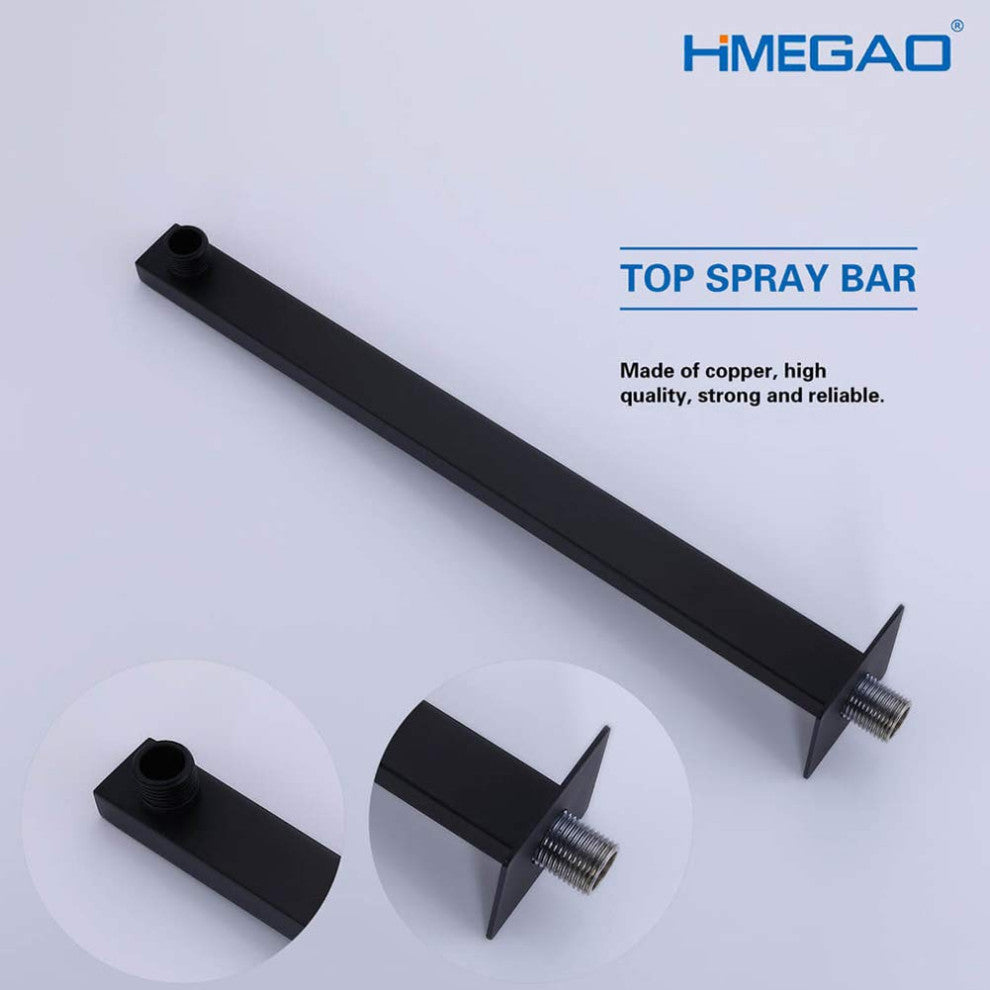 Pressure Balanced Shower System with Handheld Shower, Matte Black