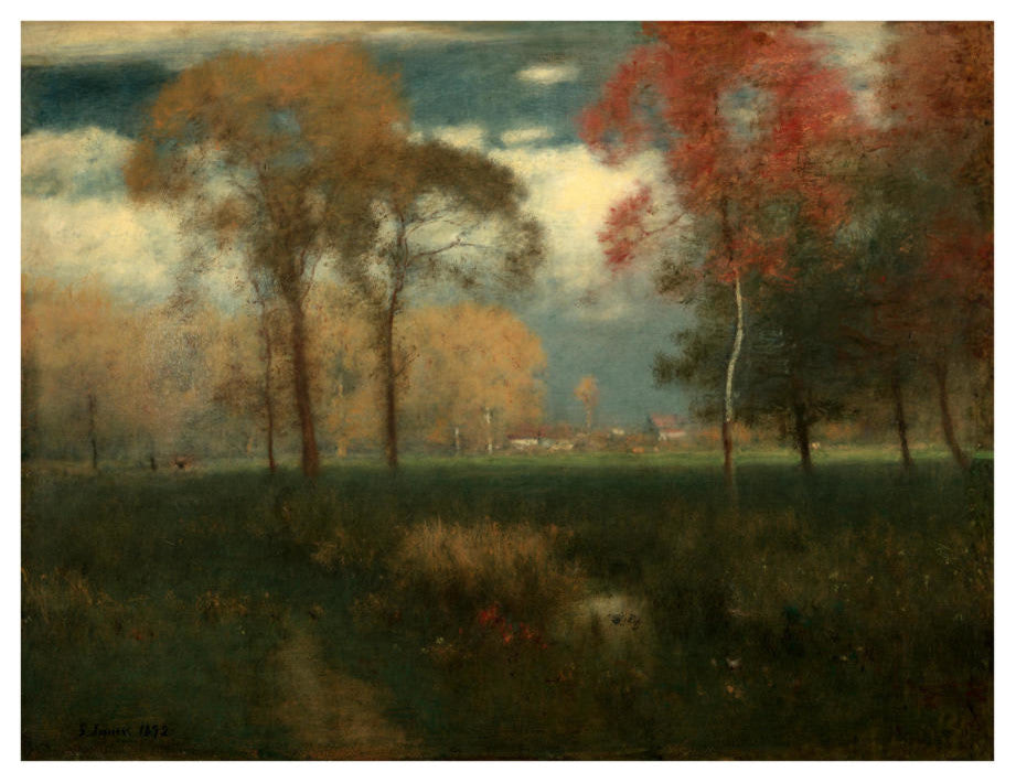 "Sunny Autumn Day, 1892" Digital Paper Print by George Inness, 32"x25"