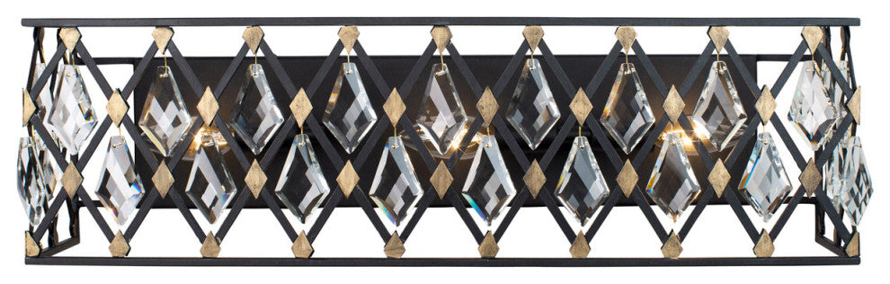 Varaluz-345B03CBHG-Three Light Bath Carbon/Havana Gold