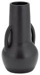 Ceramic 8", Vase, Handles, Black