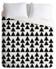 Holli Zollinger Triangles Black Duvet Cover Set, Queen