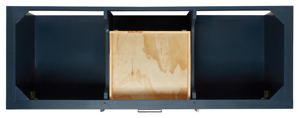 Ariel Bayhill 60" Double Oval Sink Bathroom Vanity, Carrara Quartz