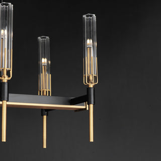 Maxim 16127 Flambeau 45"W LED Linear Pendant - Black / Antique Brass